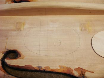 Sound post patch - before