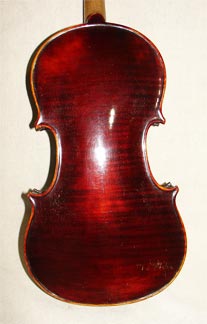 John Juzek Violin - back